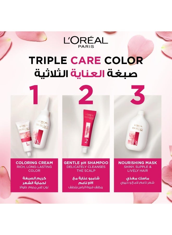 لوريال باريس إكسيلنس كريم للعناية الثلاثية، لون 8 أشقر كلير (قد يختلف التغليف، تغليف عربي/إنجليزي) - Image 4